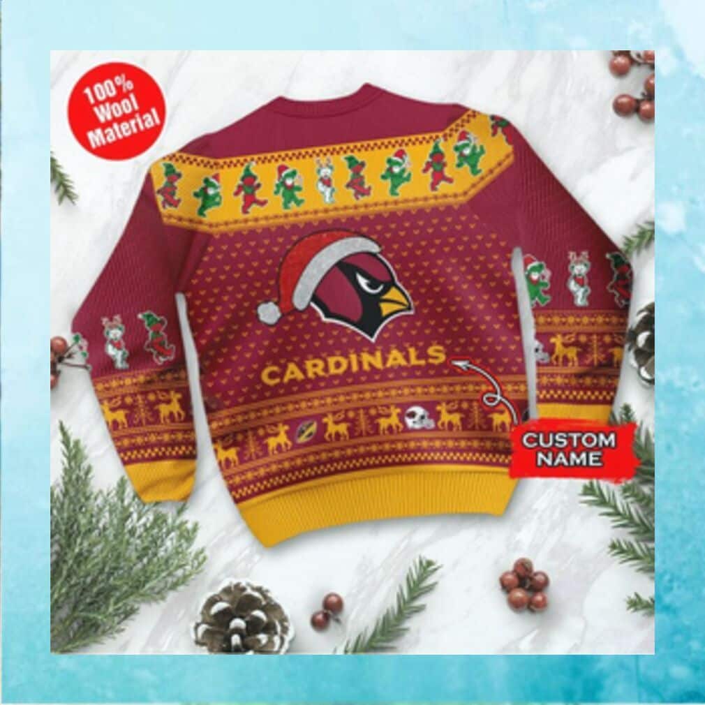 NFL Arizona Cardinals Ugly Christmas Sweater Cool Bears Custom Name NFL Arizona Cardinals Ugly Christmas Sweater Cool Bears Custom Name
