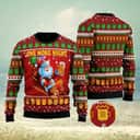 Santa Claus Beer Ugly Christmas Sweater One More Night
