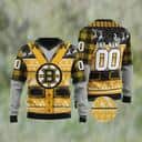 NHL Boston Bruins Ugly Christmas Sweater Custom Name