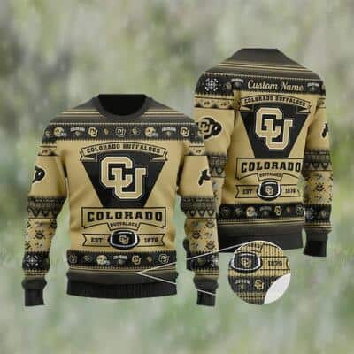 NCAA Colorado Buffaloes Ugly Christmas Sweater Custom Name