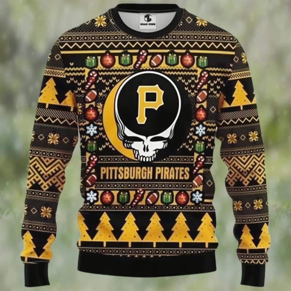 MLB Pittsburgh Pirates Ugly Christmas Sweater Grateful Dead MLB Pittsburgh Pirates Ugly Christmas Sweater Grateful Dead