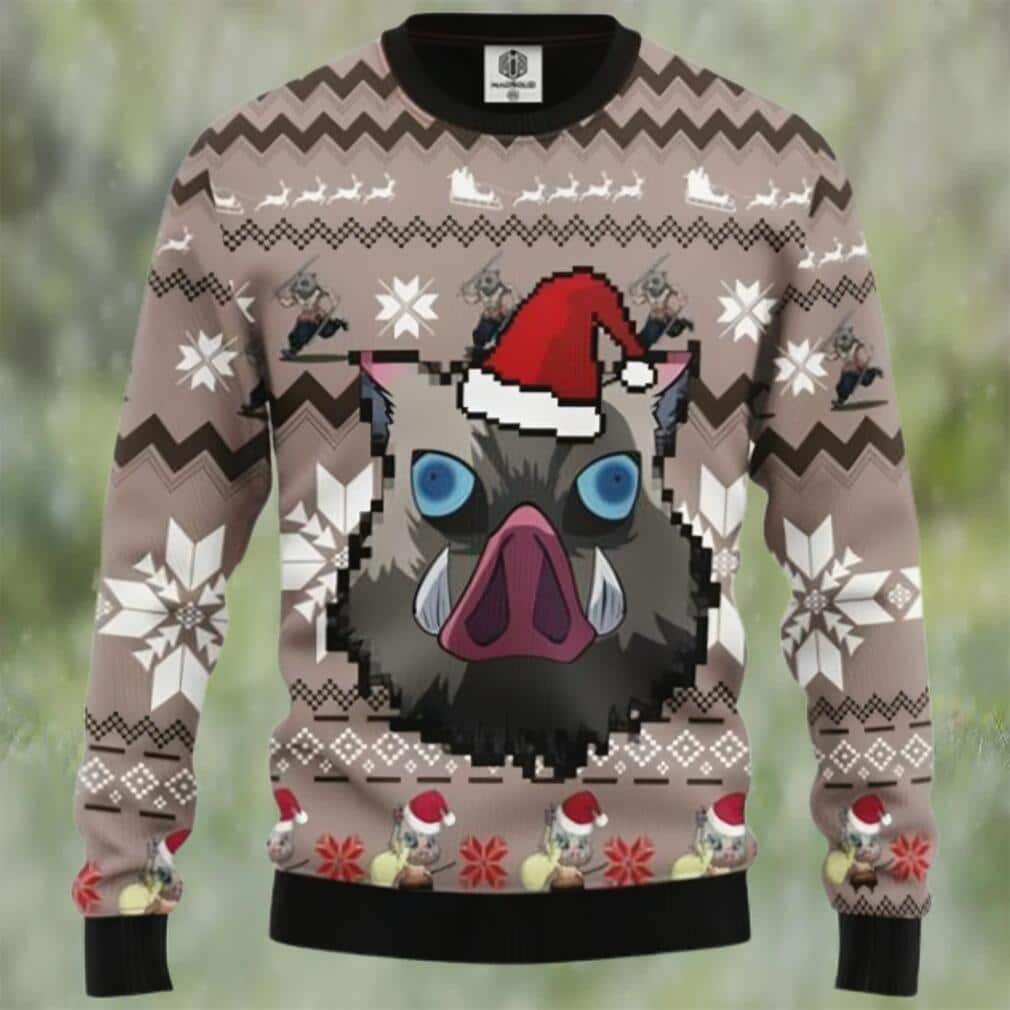 Kimetsu No Yaiba Hashibira Demon Slayer Ugly Christmas Sweater Kimetsu No Yaiba Hashibira Demon Slayer Ugly Christmas Sweater