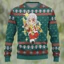 Green Tengen Uzui Demon Slayer Ugly Christmas Sweater Green Tengen Uzui Demon Slayer Ugly Christmas Sweater