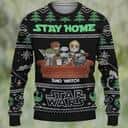 Funny Baby Yoda Star Wars Ugly Christmas Sweater Stay Home And Watch Funny Baby Yoda Star Wars Ugly Christmas Sweater Stay Home And Watch