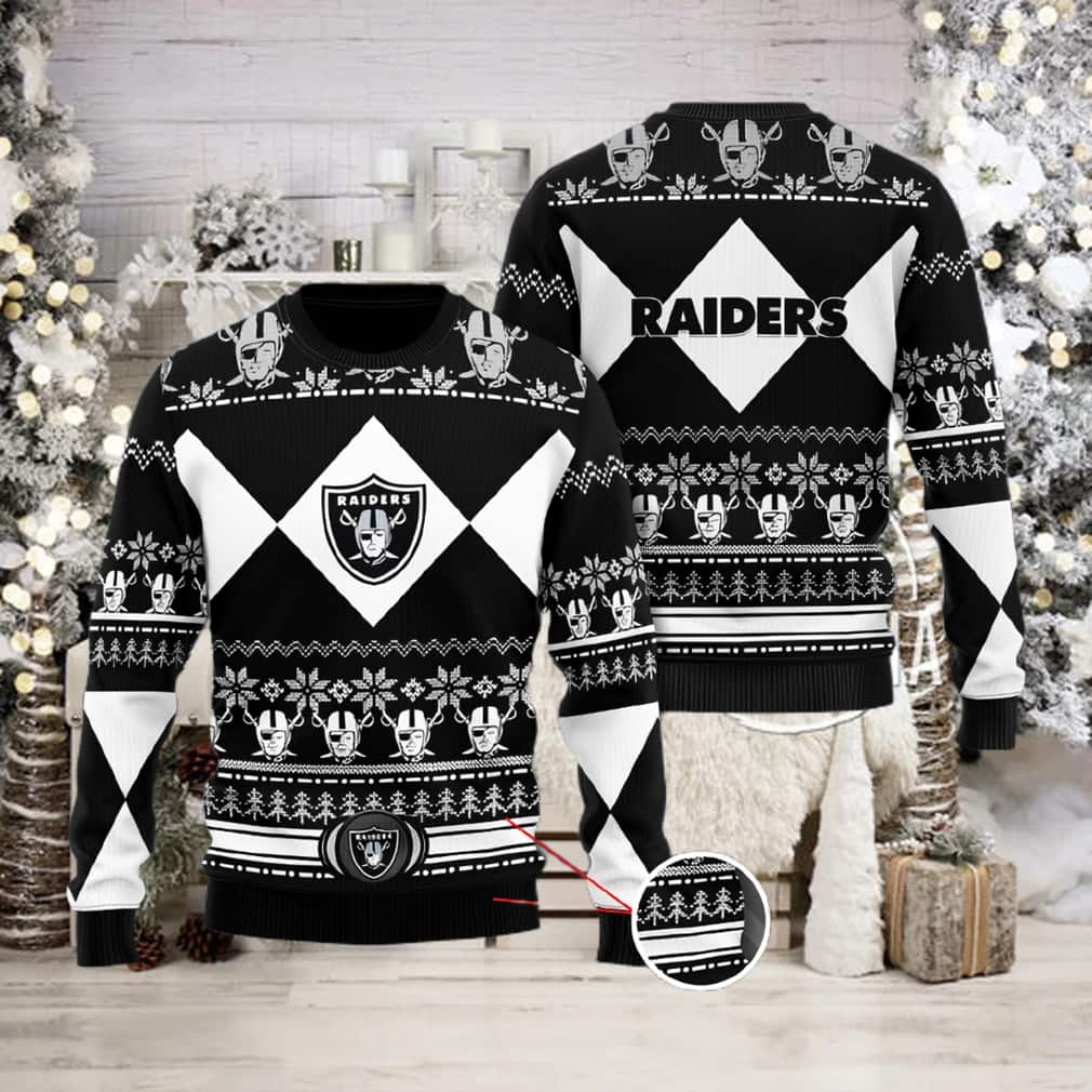 Black NFL Las Vegas Raiders Ugly Christmas Sweater