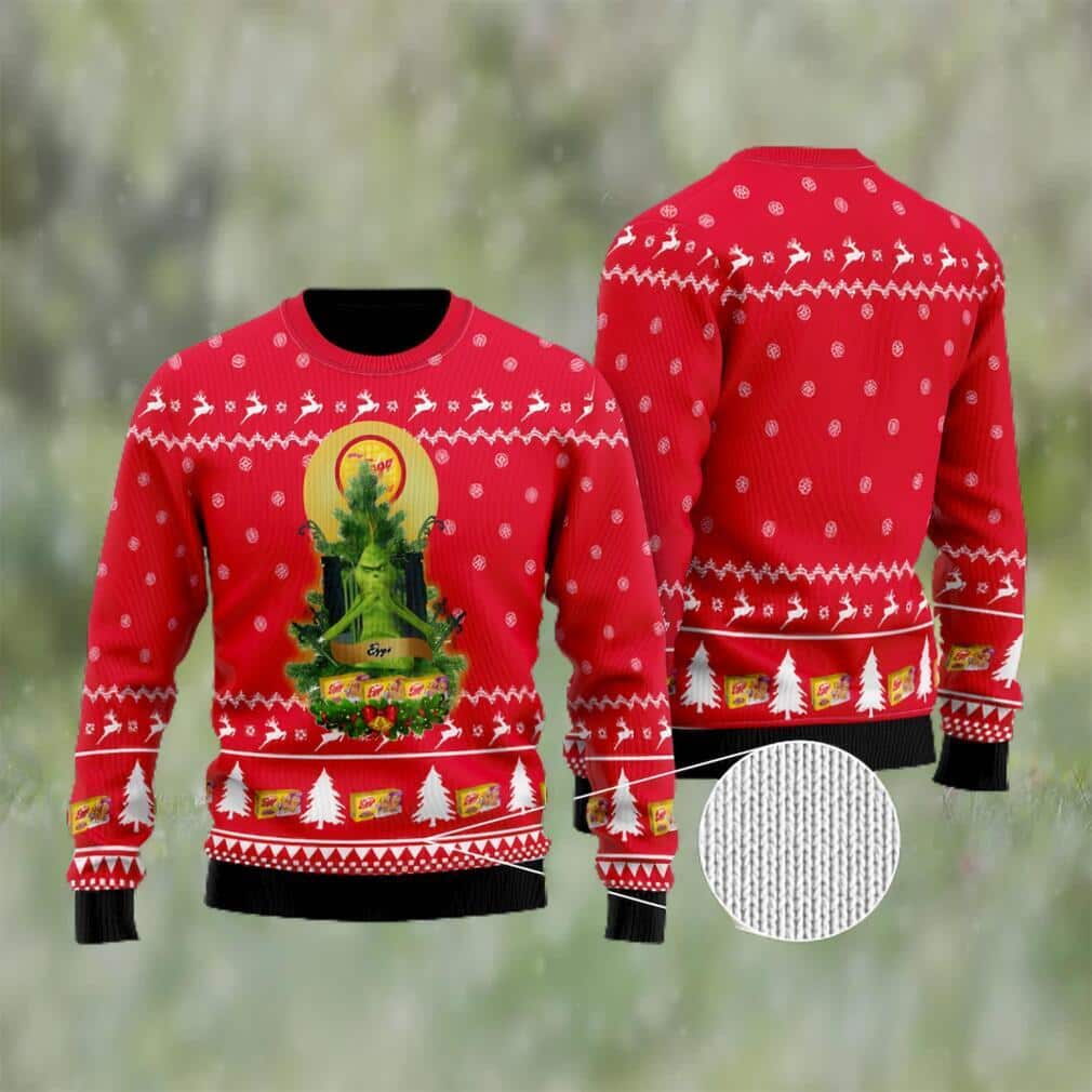 Red Grinch Eggo Ugly Christmas Sweater