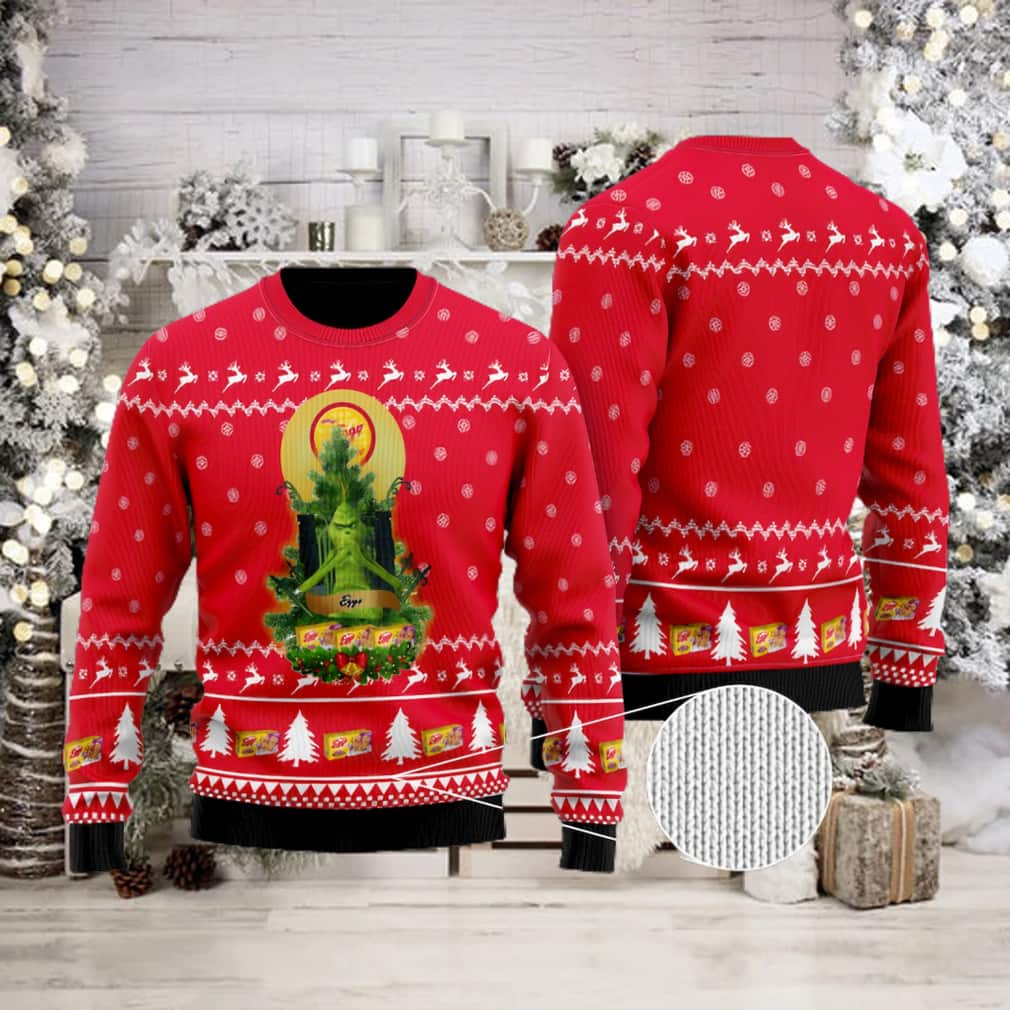 Red Grinch Eggo Ugly Christmas Sweater Red Grinch Eggo Ugly Christmas Sweater