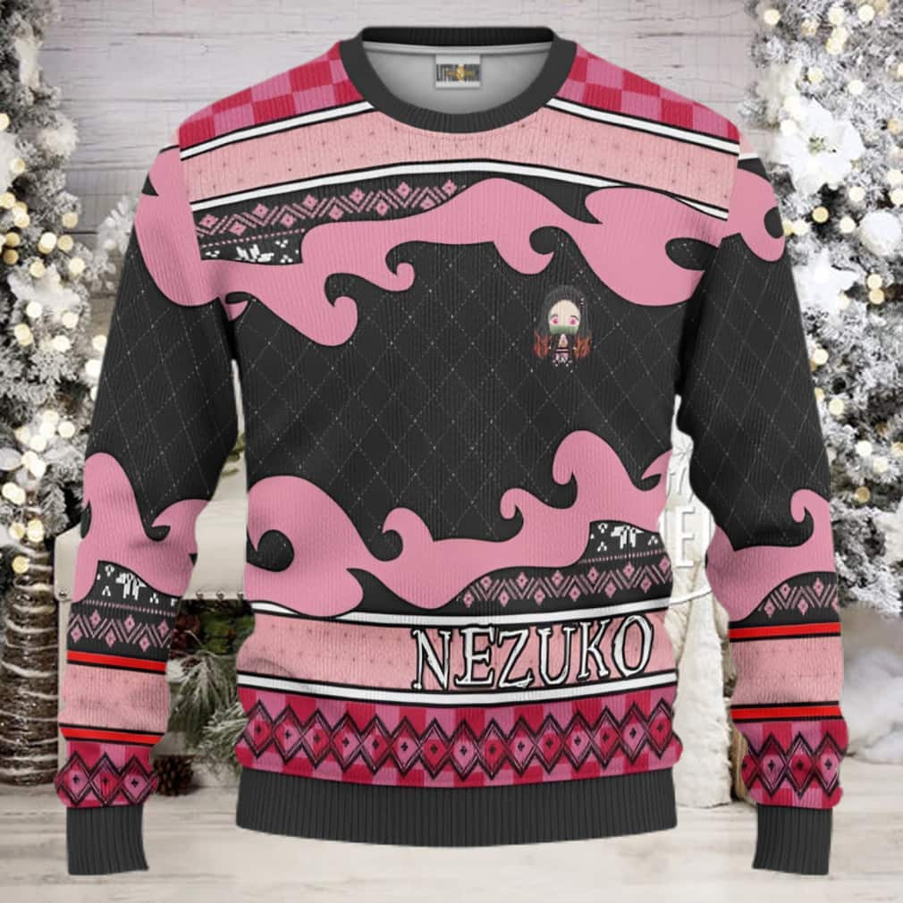 Demon Slayer Ugly Christmas Sweater Nezuko Kamado Demon Slayer Ugly Christmas Sweater Nezuko Kamado