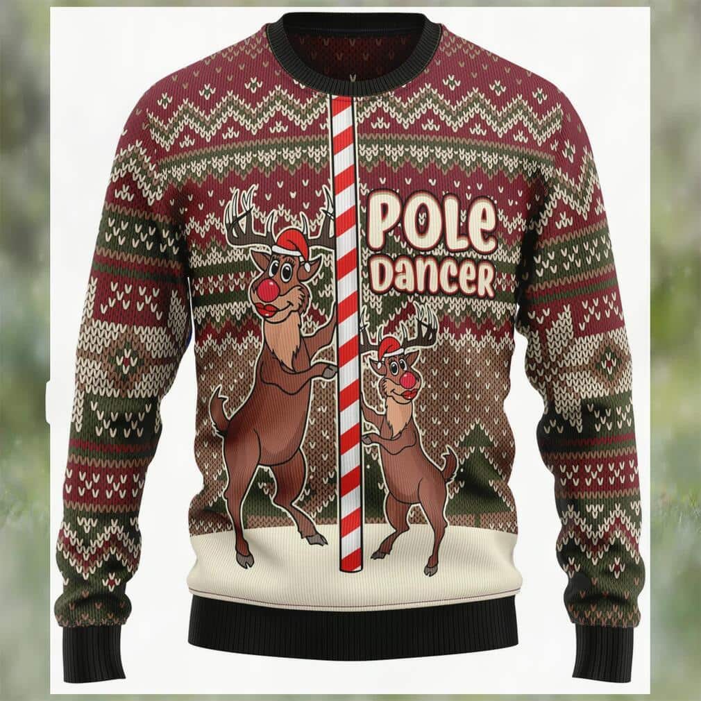 Funny Grinch Folgers Ugly Christmas Sweater Pole Dance Funny Grinch Folgers Ugly Christmas Sweater Pole Dance