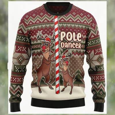 Funny Grinch Folgers Ugly Christmas Sweater Pole Dance Funny Grinch Folgers Ugly Christmas Sweater Pole Dance