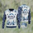 Busch Light Beer Ugly Christmas Sweater Snowflake Pattern Busch Light Beer Ugly Christmas Sweater Snowflake Pattern