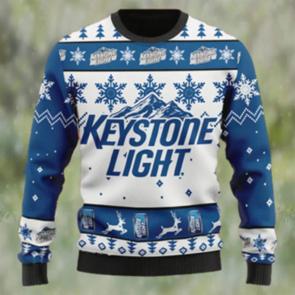 Keystone Light Ugly Christmas Sweater Xmas Pattern Keystone Light Ugly Christmas Sweater Xmas Pattern