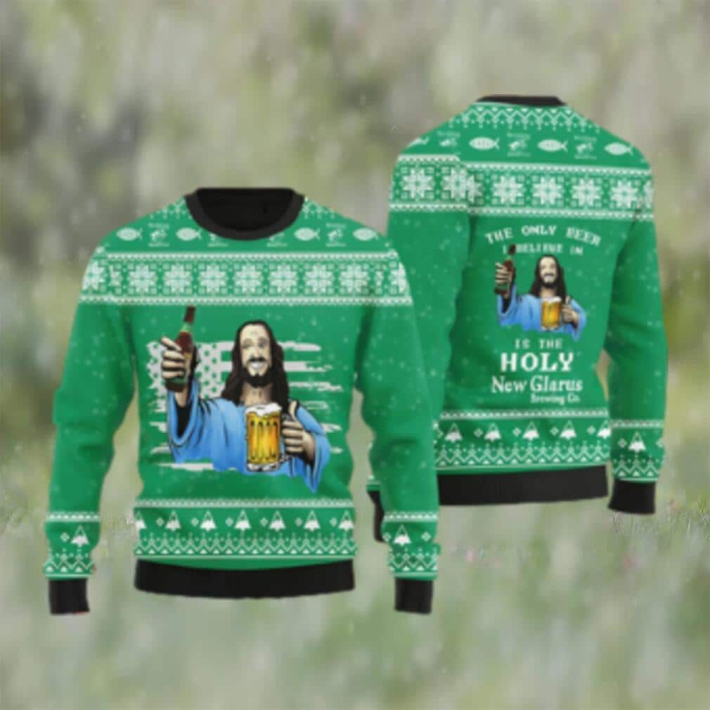 The Only Beer I Believe In Is Pabst Blue Ribbon Ugly Christmas Sweater The Only Beer I Believe In Is Pabst Blue Ribbon Ugly Christmas Sweater