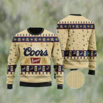 Coors Banquet Ugly Christmas Sweater Snowflake Pattern