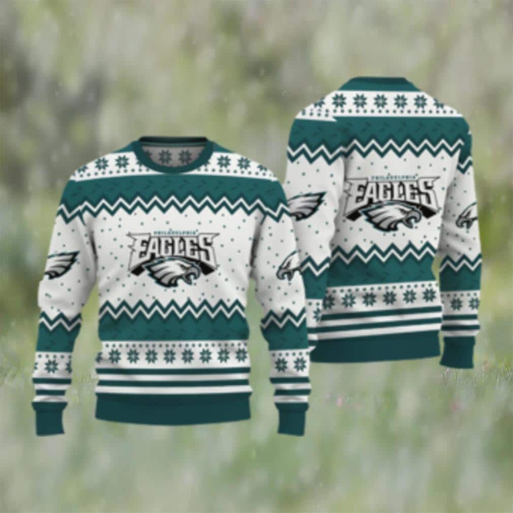 NFL Philadelphia Eagles Ugly Christmas Sweater Snowflake Pattern NFL Philadelphia Eagles Ugly Christmas Sweater Snowflake Pattern
