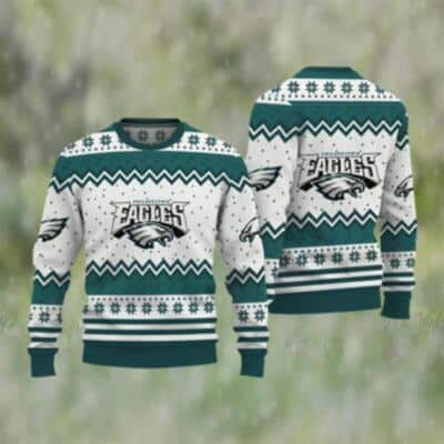 NFL Philadelphia Eagles Ugly Christmas Sweater Snowflake Pattern