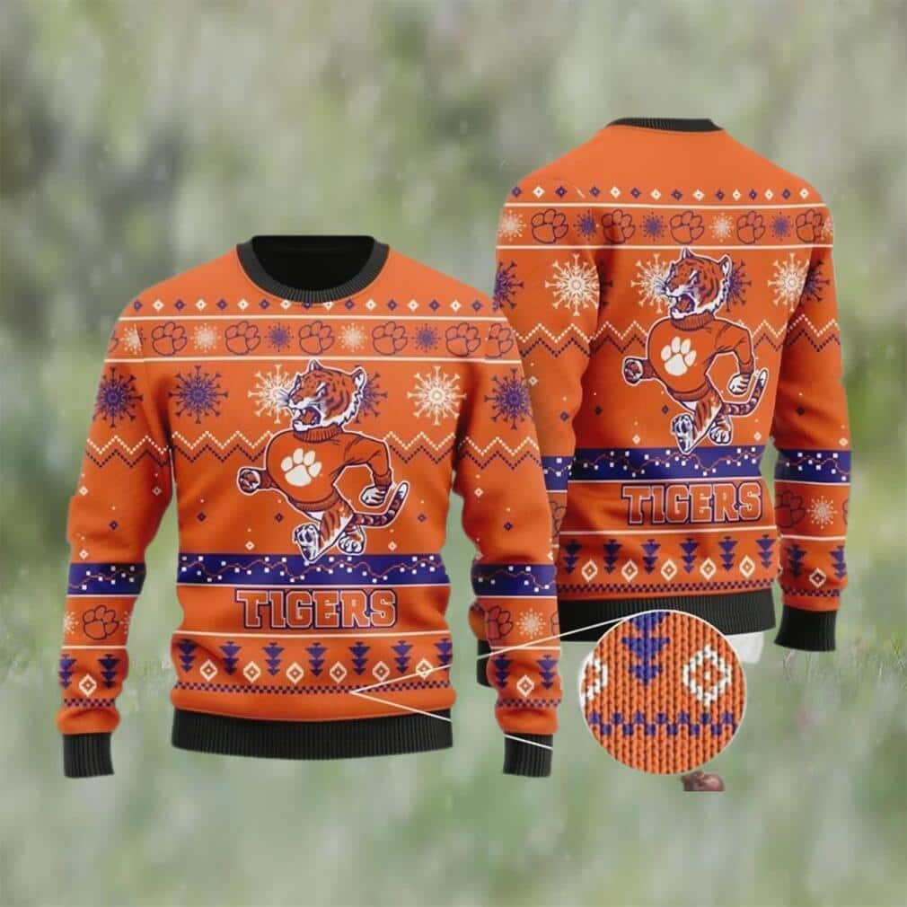 Orange NCAA The Clemson Tigers Ugly Christmas Sweater Orange NCAA The Clemson Tigers Ugly Christmas Sweater