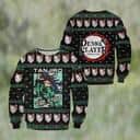 Black Tanjiro Kamado Demon Slayer Ugly Christmas Sweater Snowflake Pattern Black Tanjiro Kamado Demon Slayer Ugly Christmas Sweater Snowflake Pattern