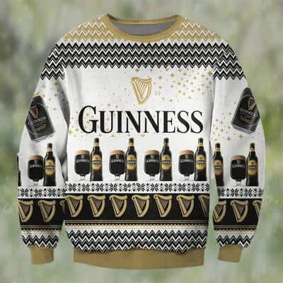 Guinness Beer Ugly Christmas Sweater Chevron Pattern