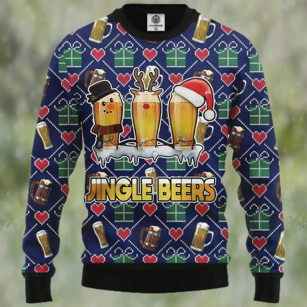 Funny Jingle Beers Ugly Christmas Sweater Xmas Gift Funny Jingle Beers Ugly Christmas Sweater Xmas Gift