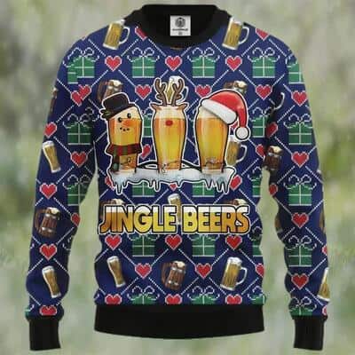 Funny Jingle Beers Ugly Christmas Sweater Xmas Gift