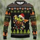 Cool Baby Yoda Santa Light Ugly Christmas Sweater Cool Baby Yoda Santa Light Ugly Christmas Sweater