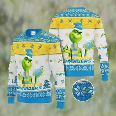 Funny Grinch NFL Los Angeles Chargers Ugly Christmas Sweater
