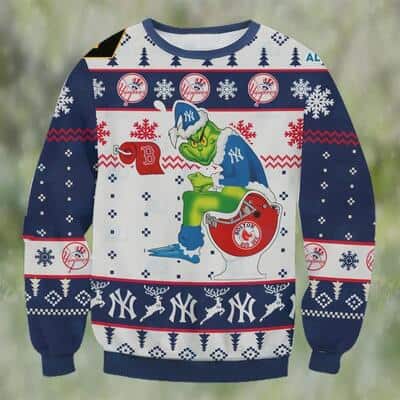 Funny Grinch MLB New York Yankees Ugly Christmas Sweater