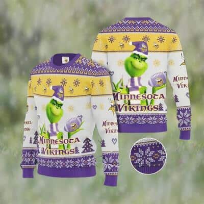 Funny Grinch NFL Minnesota Vikings Ugly Christmas Sweater