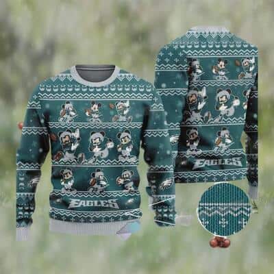 Mickey Mouse NFL Philadelphia Eagles Ugly Christmas Sweater