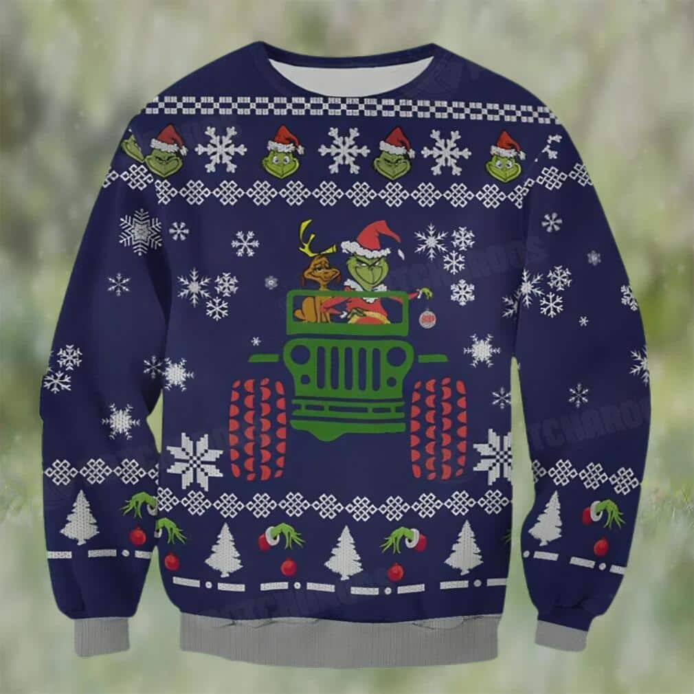 Funny Grinch & Dog Ugly Christmas Sweater Funny Grinch & Dog Ugly Christmas Sweater
