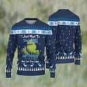 Blue Grinch Drink Bud Light And Watch My Cowboys Ugly Christmas Sweater