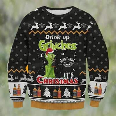 Funny Grinch Jack Daniels Ugly Christmas Sweater Drink Up Grinches It's Christmas Funny Grinch Jack Daniels Ugly Christmas Sweater Drink Up Grinches It's Christmas