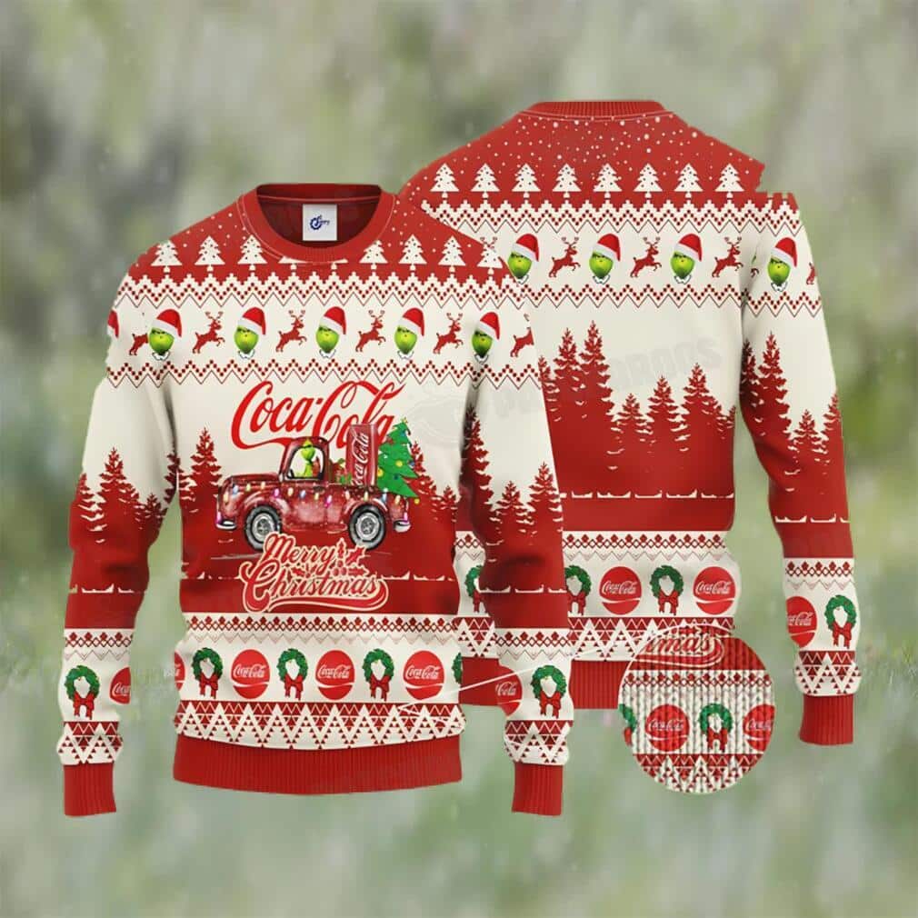 Grinch Coca-Cola Ugly Christmas Sweater Merry Christmas Grinch Coca-Cola Ugly Christmas Sweater Merry Christmas