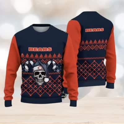 NFL Chicago Bears Ugly Christmas Sweater Skull