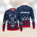 NFL New England Patriots Ugly Christmas Sweater Reindeer