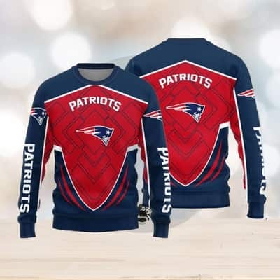 Midnight Red NFL New England Patriots Ugly Christmas Sweater