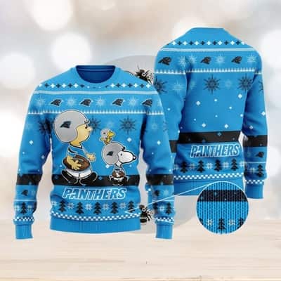 Blue NFL Carolina Panthers Ugly Christmas Sweater