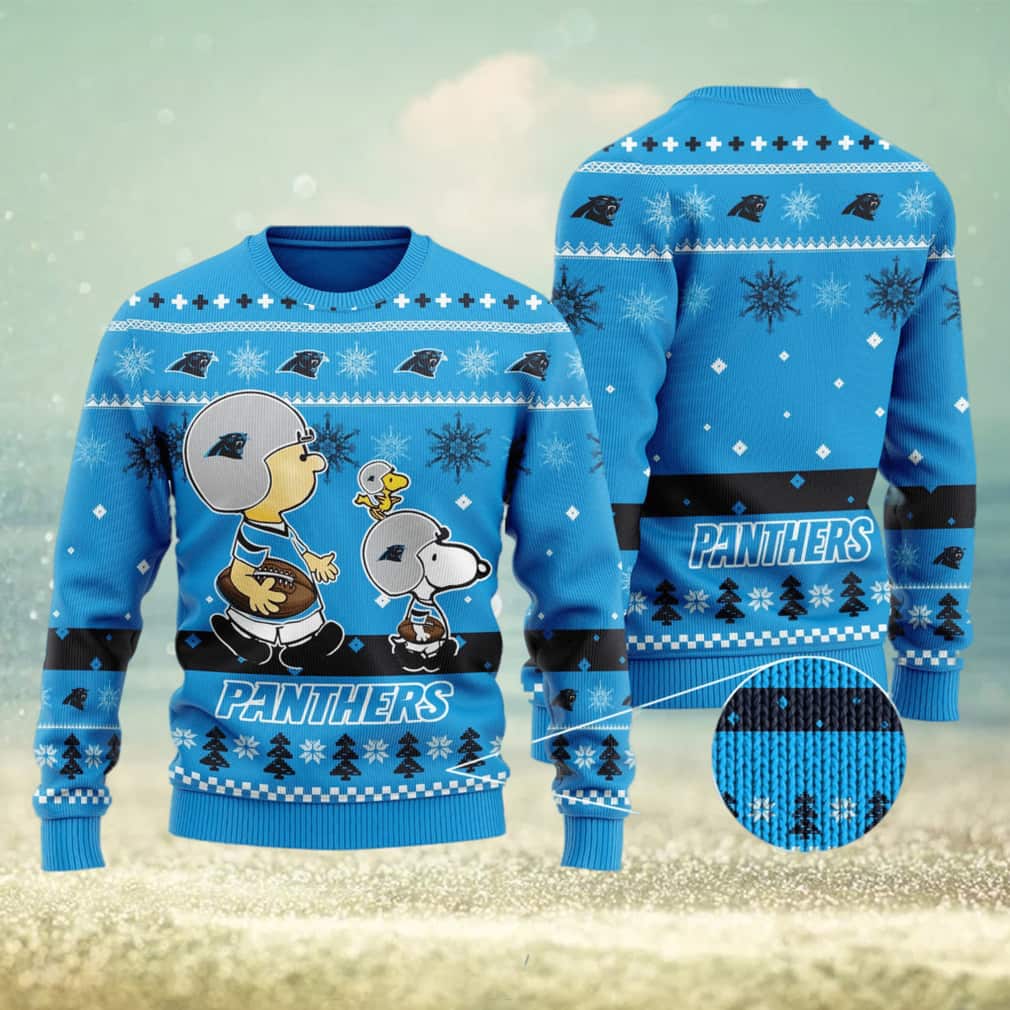 Blue NFL Carolina Panthers Ugly Christmas Sweater