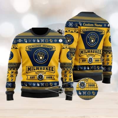 NCAA Michigan Wolverines Ugly Christmas Sweater Custom Name