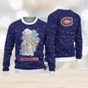 Funny NHL Montreal Canadiens Ugly Christmas Sweater Santa Claus Tattoo