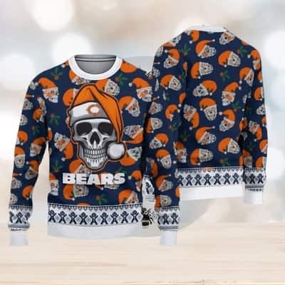 NFL Chicago Bears Ugly Christmas Sweater Skull Outwear