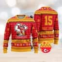 NFL Kansas City Chiefs Ugly Christmas Sweater Custom Name And Number