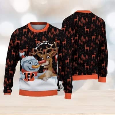 NFL Cincinnati Bengals Ugly Christmas Sweater Funny Reindeer