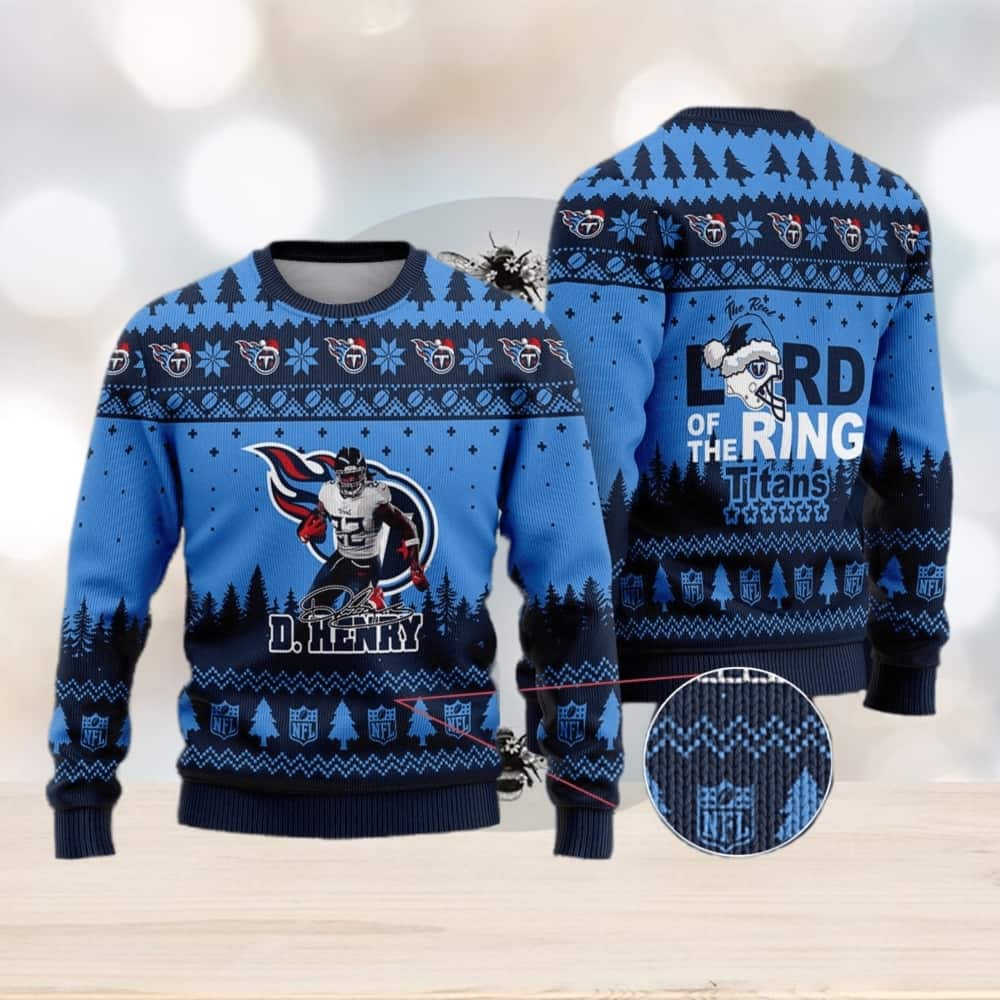 NFL Tennessee Titans Ugly Christmas Sweater Lord Of The Rings NFL Tennessee Titans Ugly Christmas Sweater Lord Of The Rings