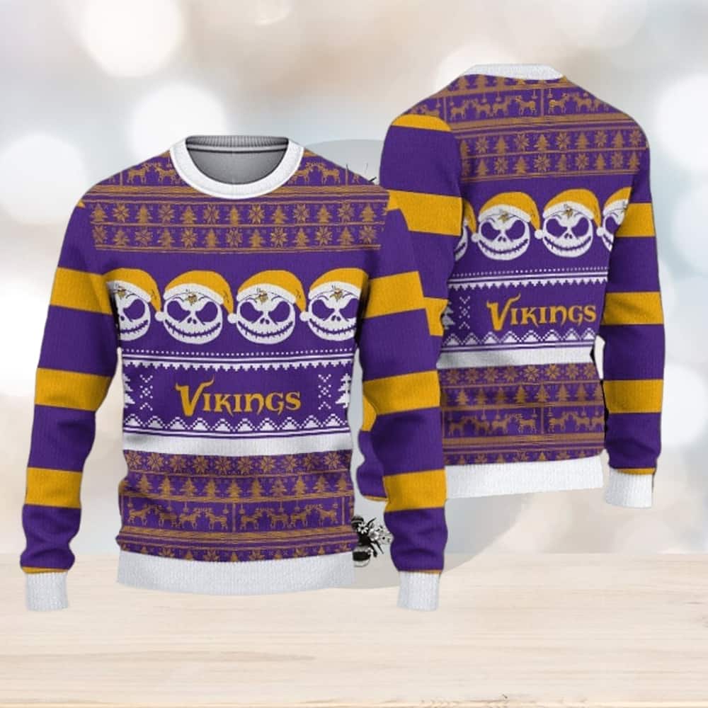 NFL Minnesota Vikings Ugly Christmas Sweater Reindeer Pattern NFL Minnesota Vikings Ugly Christmas Sweater Reindeer Pattern