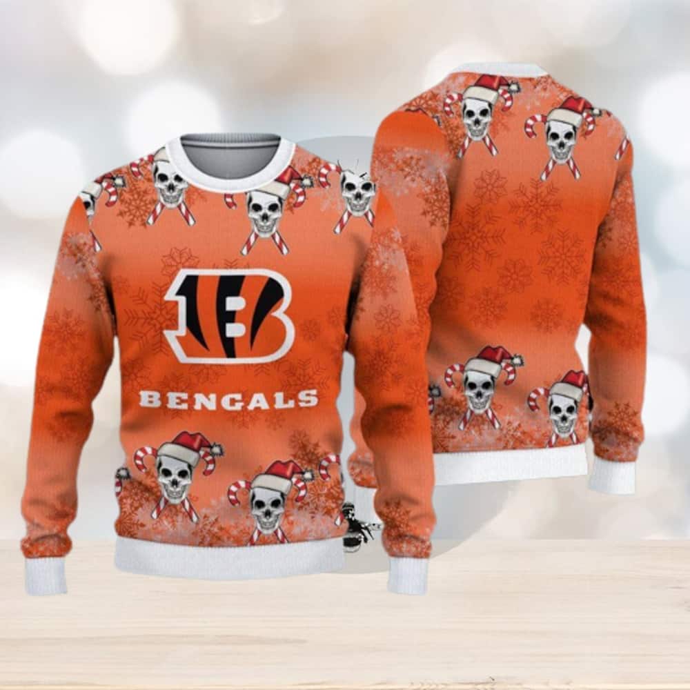 NFL Cincinnati Bengals Ugly Christmas Sweater Skull NFL Cincinnati Bengals Ugly Christmas Sweater Skull
