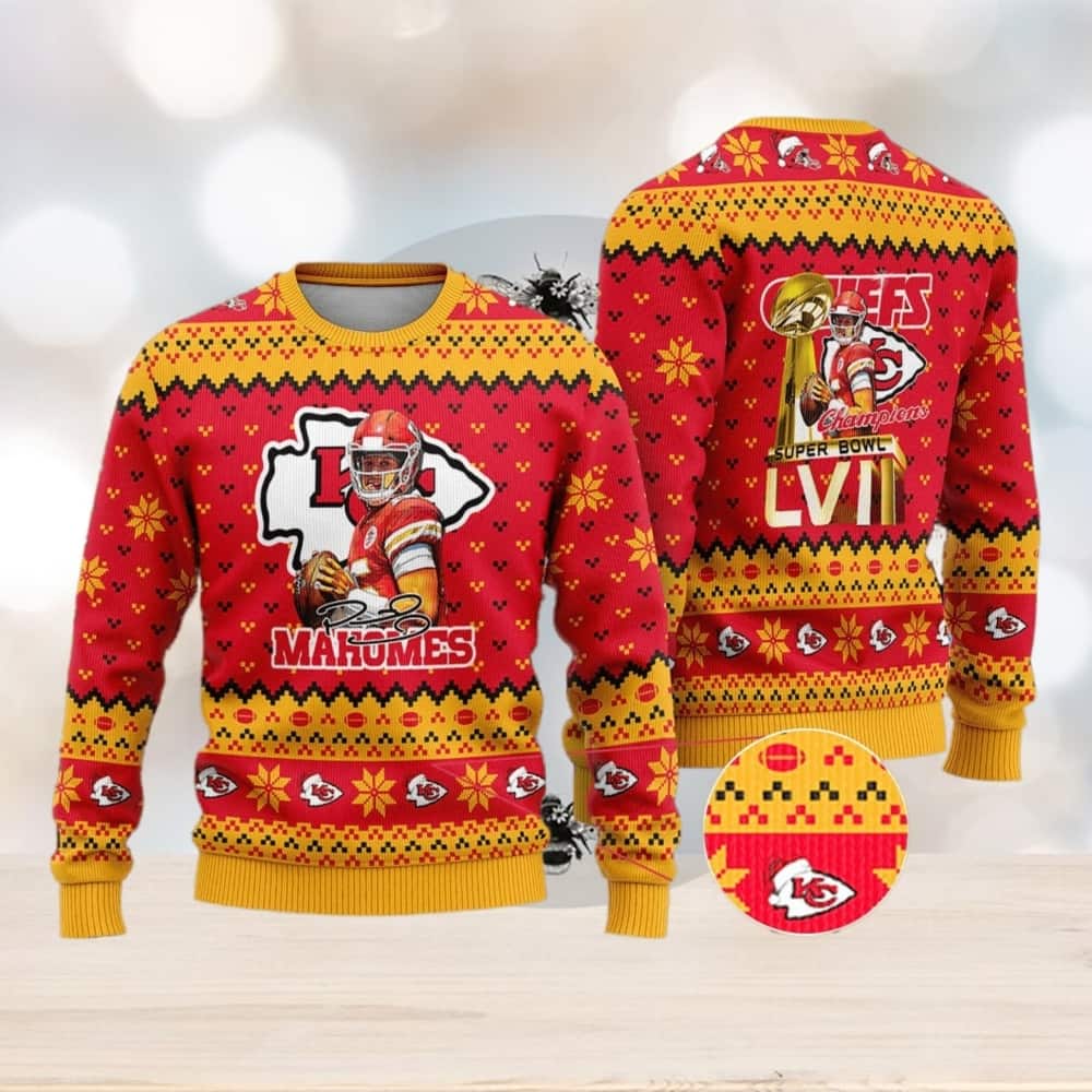 NFL Kansas City Chiefs Ugly Christmas Sweater Champions Super Bowl LVII NFL Kansas City Chiefs Ugly Christmas Sweater Champions Super Bowl LVII