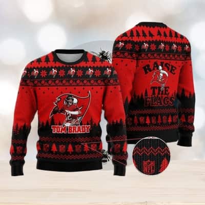 NFL Tampa Bay Buccaneers Ugly Christmas Sweater Raise The Flags