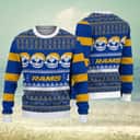 NFL Los Angeles Rams Ugly Christmas Sweater Snowflake Reindeer Pattern